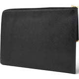 Fendi Vitello Elite Monster Eyes Studded Zip Around Pouch Black 