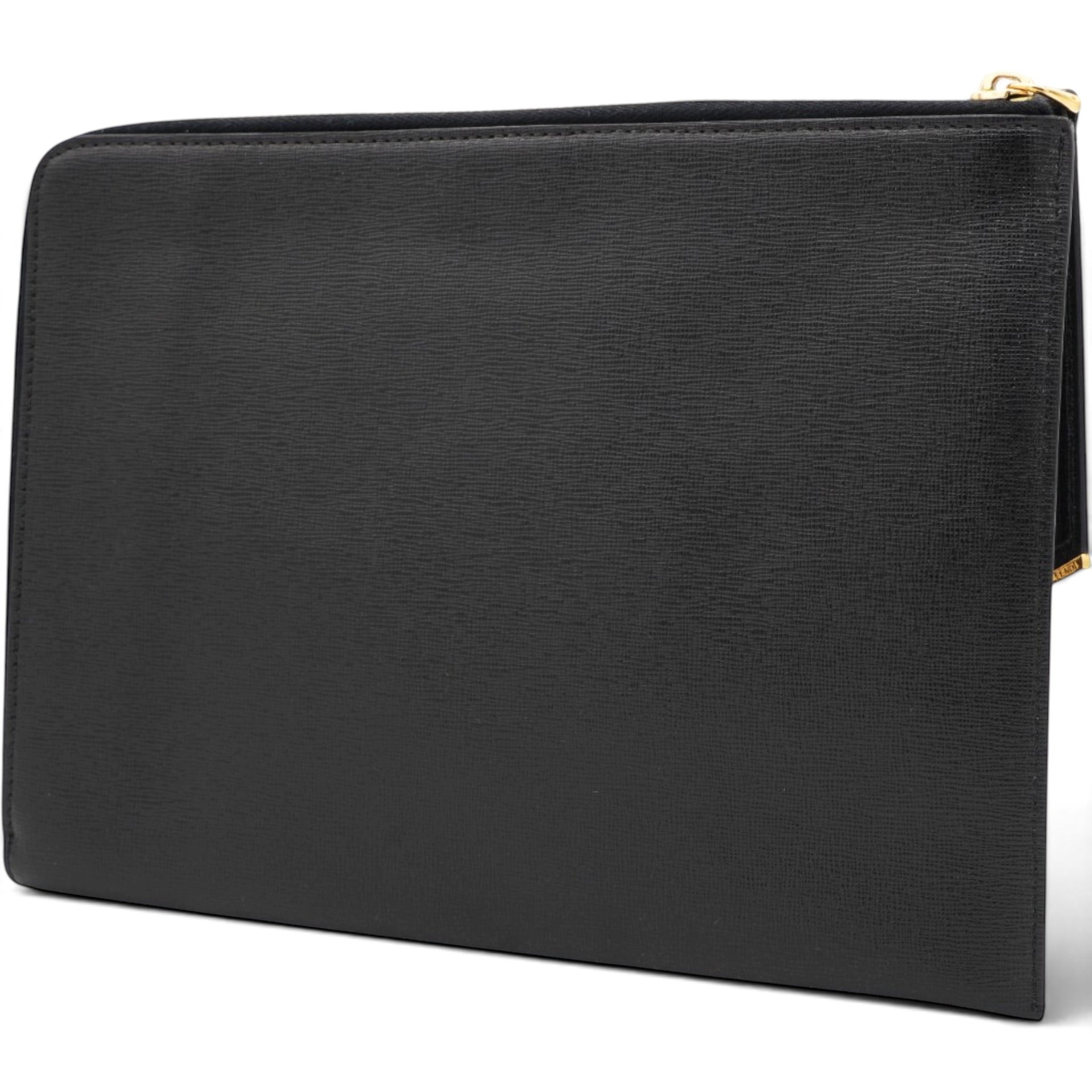 Fendi Vitello Elite Monster Eyes Studded Zip Around Pouch Black 