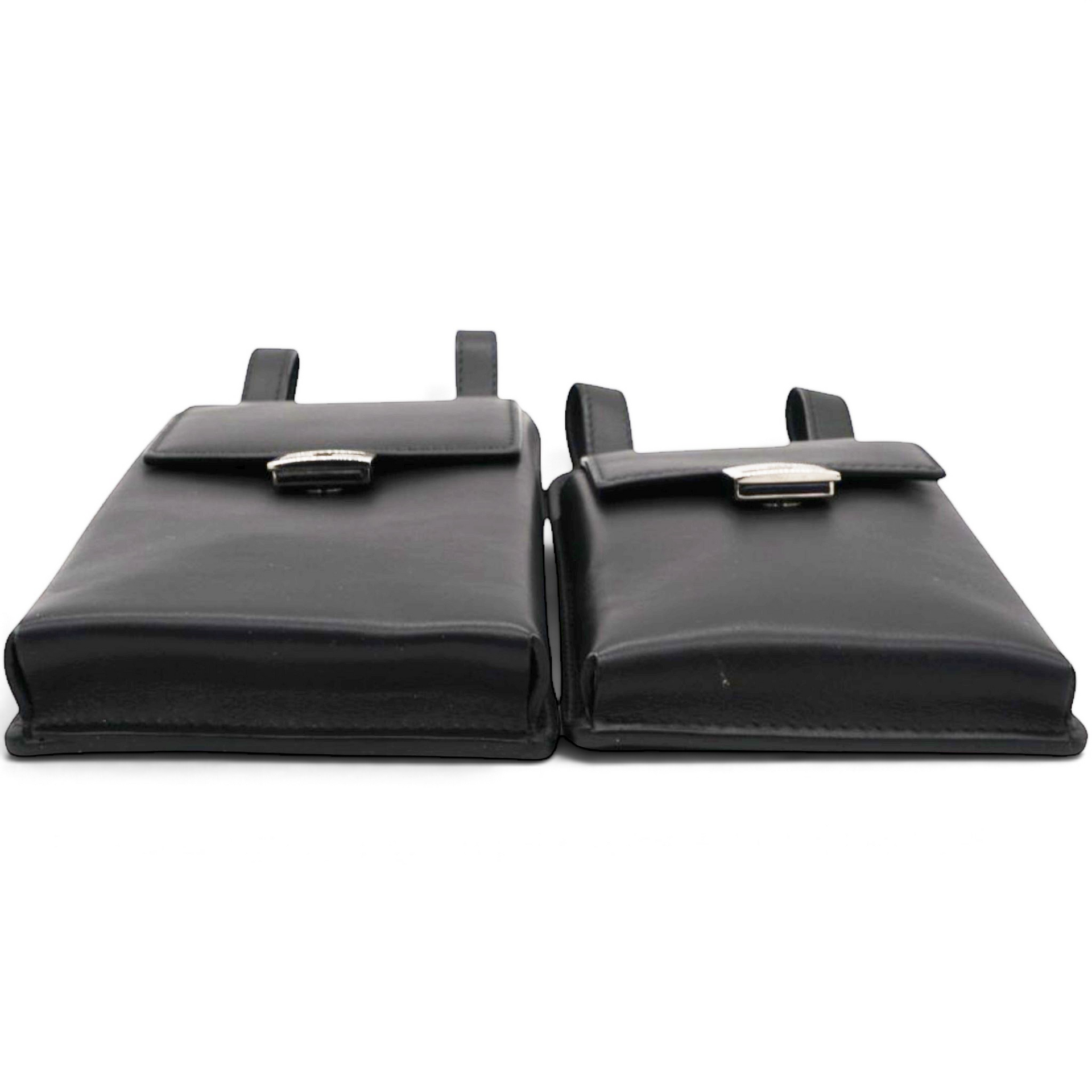 Fendi Vitello Glacier Utility Belt Pouch Black 