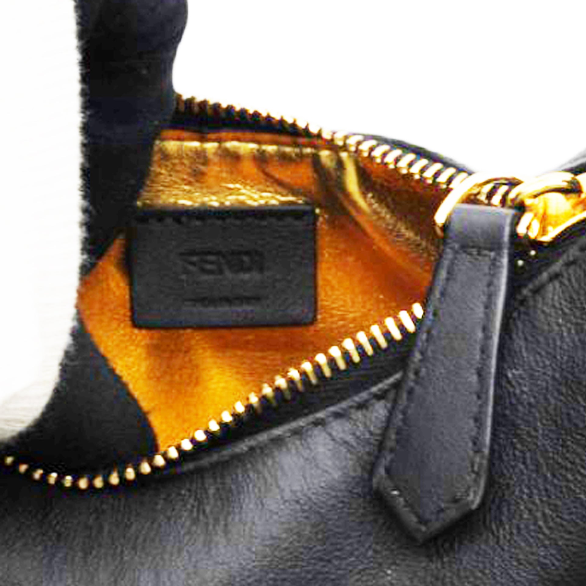 Fendi Vitello Grace Matte Nano Fendigraphy Hobo Charm Black  