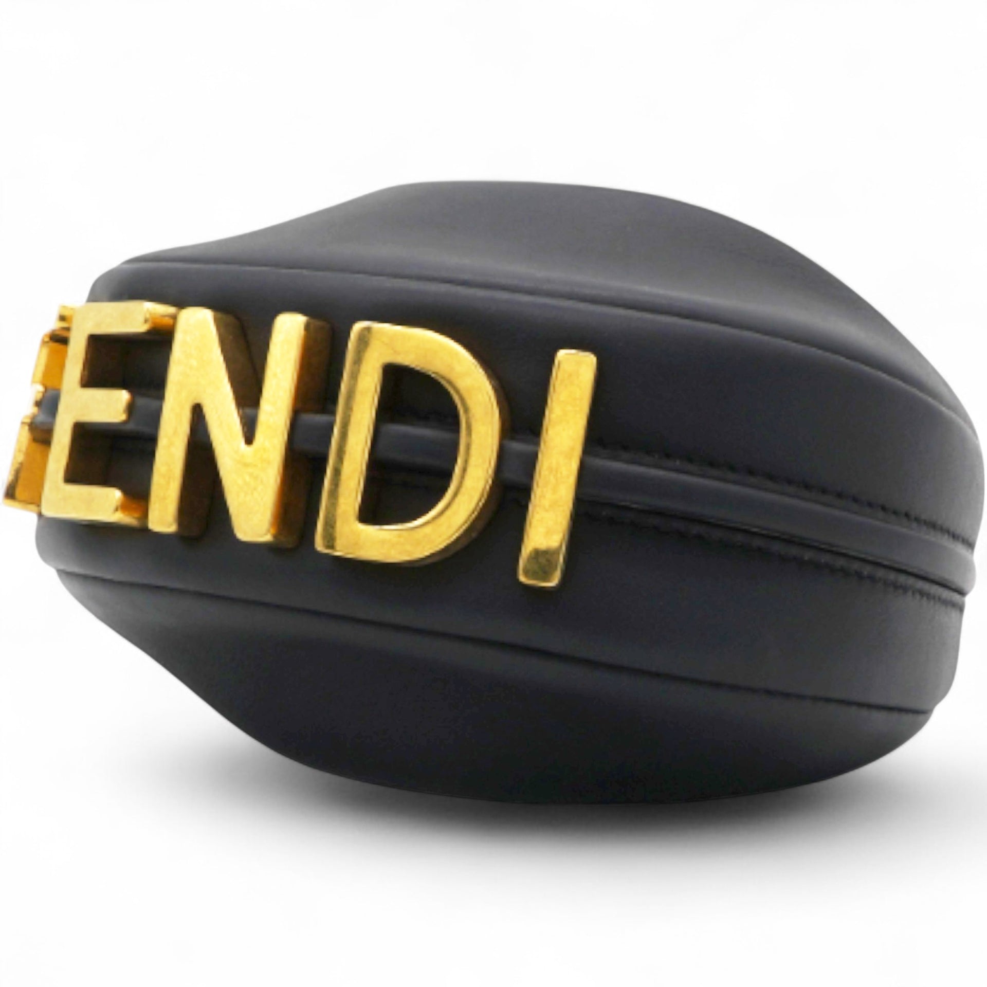 Fendi Vitello Grace Matte Nano Fendigraphy Hobo Charm Black  