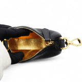 Fendi Vitello Grace Matte Nano Fendigraphy Hobo Charm Black  