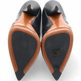  Fendi Vitello Lucido Stretch Fabric Striped Rockoko 105mm Sock Boots Black Size37 