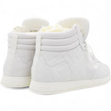 Fendi White Leather FF High Top Sneakers Size37 