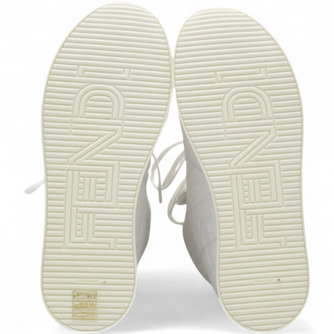 Fendi White Leather FF High Top Sneakers Size37 
