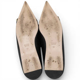 GUCCI Black Leather Deva Horesebit Chain Link Ballet Flats Size38 