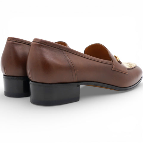 GUCCI Canvas GG Monogram Horsebit Loafers Size38.5