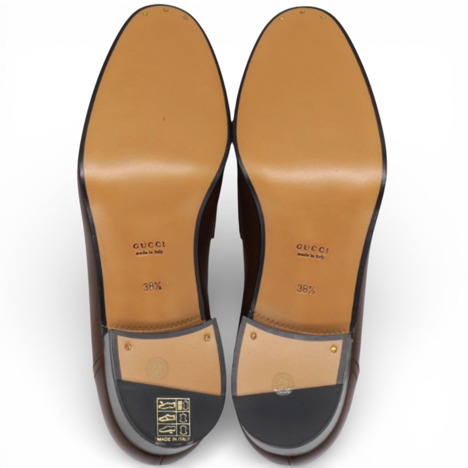 GUCCI Canvas GG Monogram Horsebit Loafers Size38.5