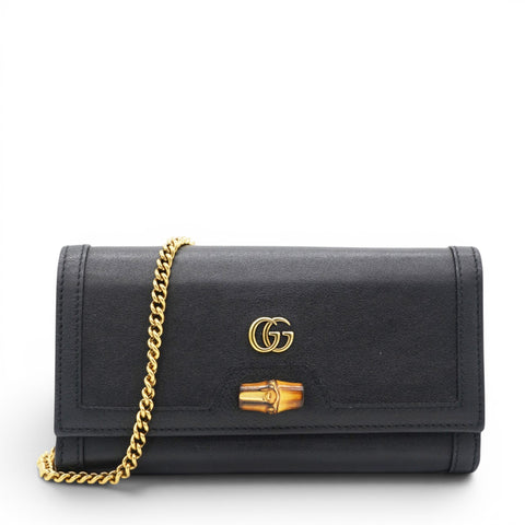 GUCCI Diana Bamboo Chain Wallet On Chain 