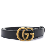 GUCCI Double G 20mm Belt 80 32 Black