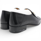 GUCCI Goatskin Womens Horsebit Mid-Heel Loafers Size37 