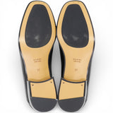 GUCCI Goatskin Womens Horsebit Mid-Heel Loafers Size37 