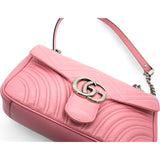 GUCCI Matelasse GG Marmont Shoulder Bag Wild Rose 