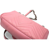 GUCCI Matelasse GG Marmont Shoulder Bag Wild Rose 