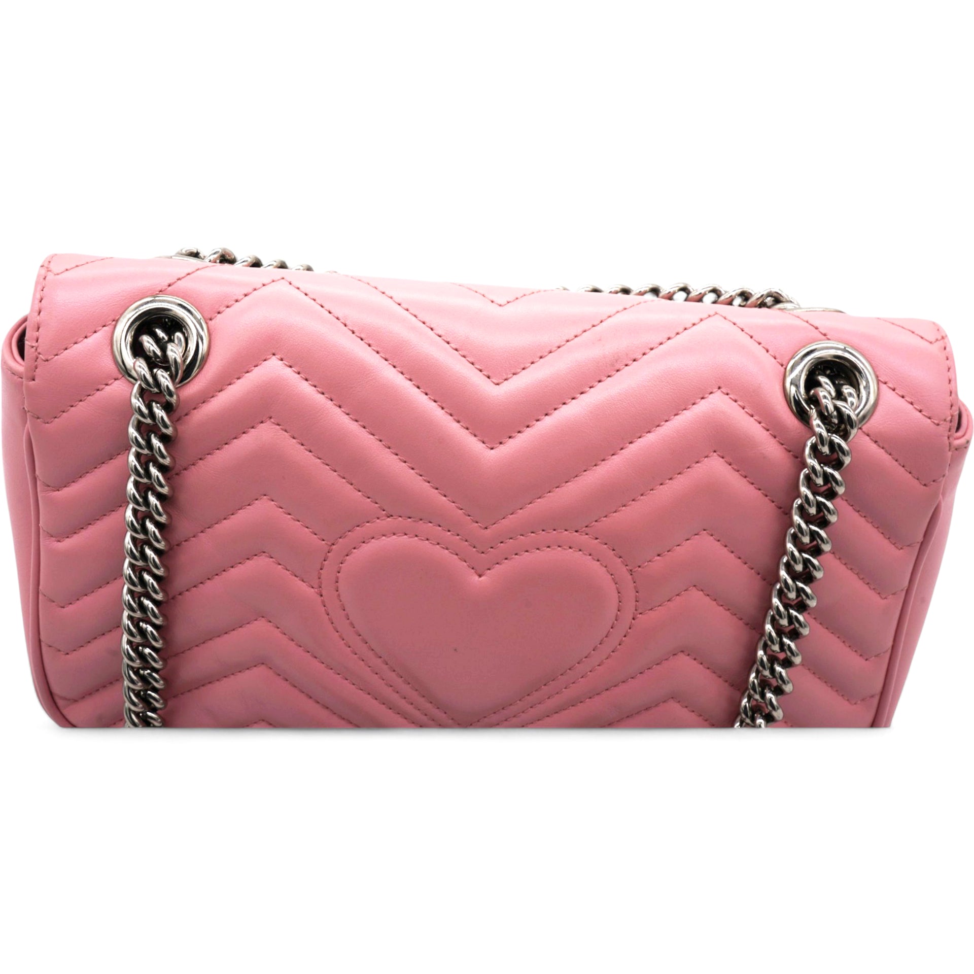 GUCCI Matelasse GG Marmont Shoulder Bag Wild Rose 