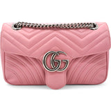 GUCCI Matelasse GG Marmont Shoulder Bag Wild Rose 