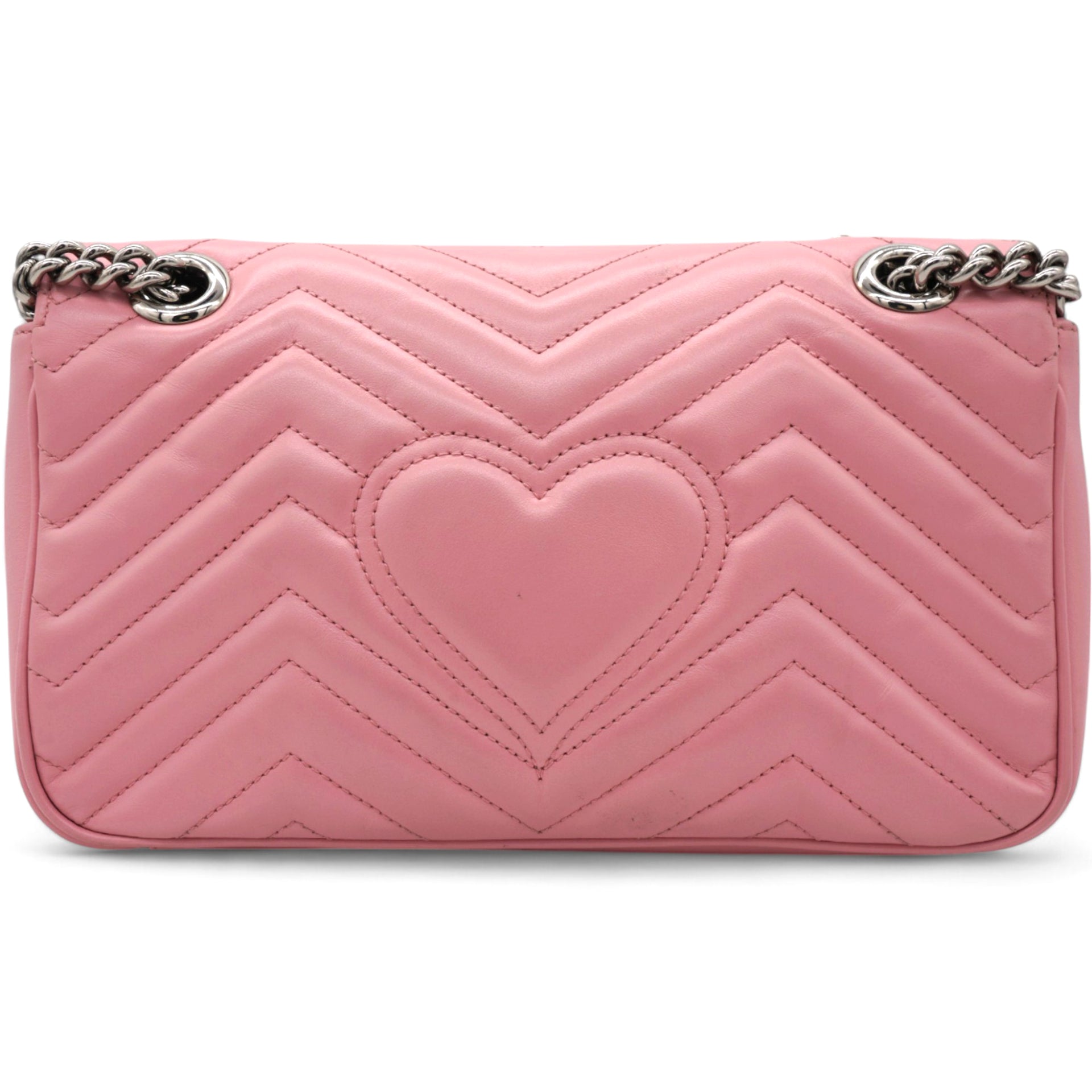 GUCCI Matelasse GG Marmont Shoulder Bag Wild Rose 