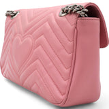 GUCCI Matelasse GG Marmont Shoulder Bag Wild Rose 