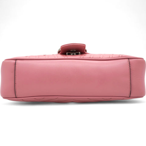 GUCCI Matelasse GG Marmont Shoulder Bag Wild Rose 