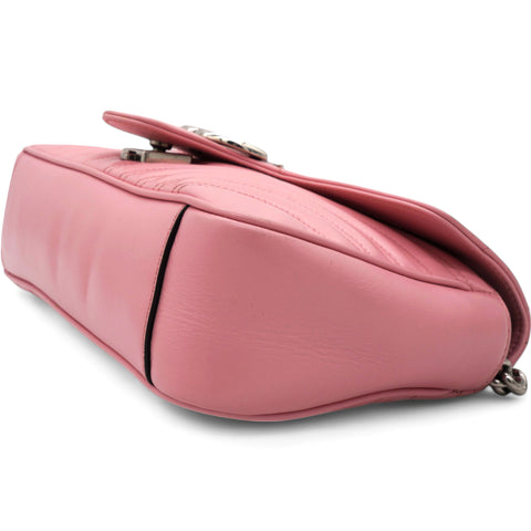 GUCCI Matelasse GG Marmont Shoulder Bag Wild Rose 