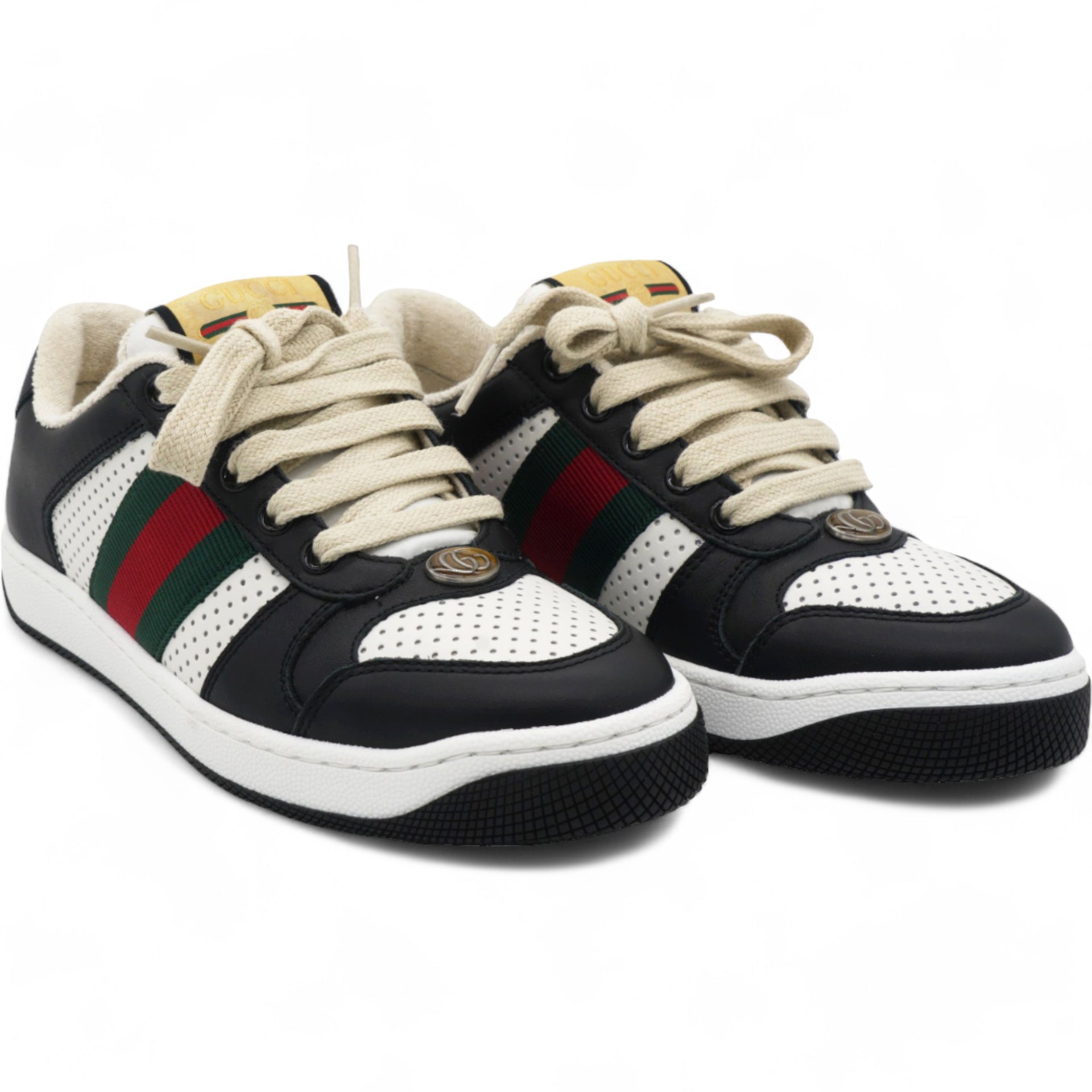 GUCCI Vintage Leather Sneakers 35.5 