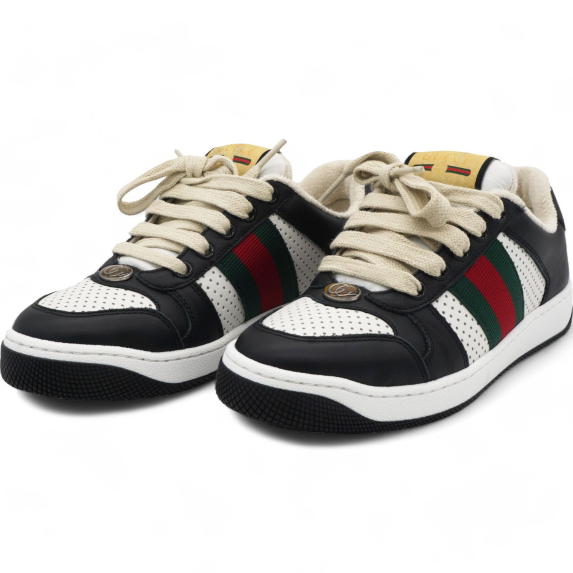 GUCCI Vintage Leather Sneakers 35.5 