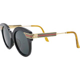 GUCCI Web Round Sunglasses Black 