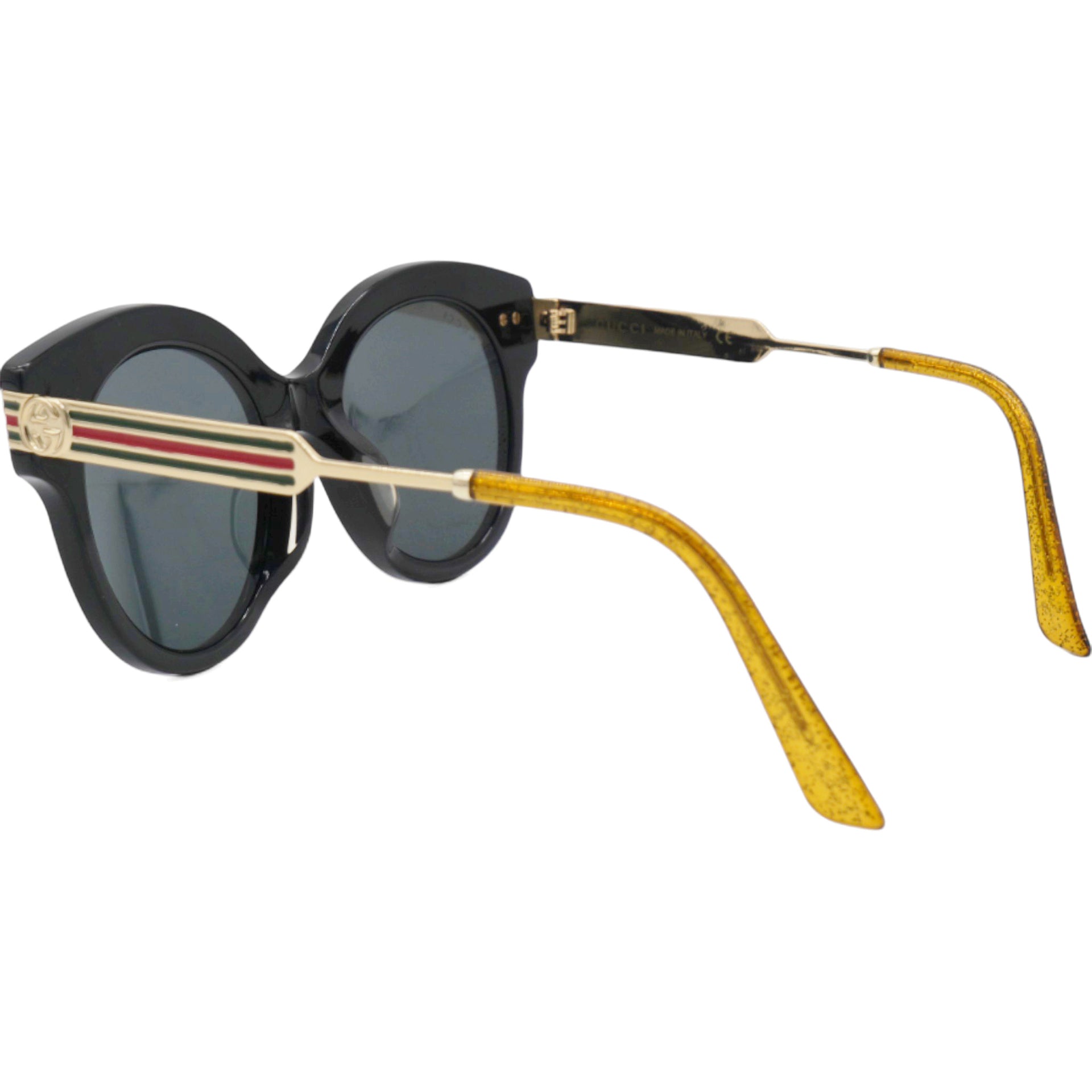 GUCCI Web Round Sunglasses Black 