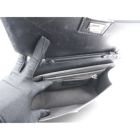 Givenchy Stars Wings Print Bow Cut Black/White Crossbody Bag in Leather 