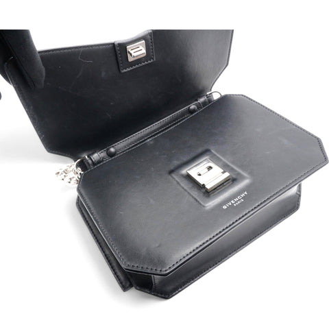 Givenchy Stars Wings Print Bow Cut Black/White Crossbody Bag in Leather 