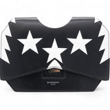 Givenchy Stars Wings Print Bow Cut Black/White Crossbody Bag in Leather 