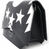 Givenchy Stars Wings Print Bow Cut Black/White Crossbody Bag in Leather 