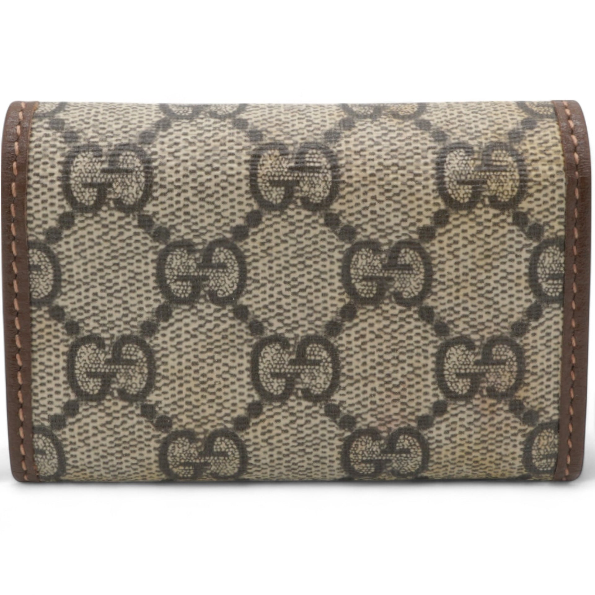 Gucci Beige/Ebony GG Supreme Canvas and Leather Horsebit Key Case 