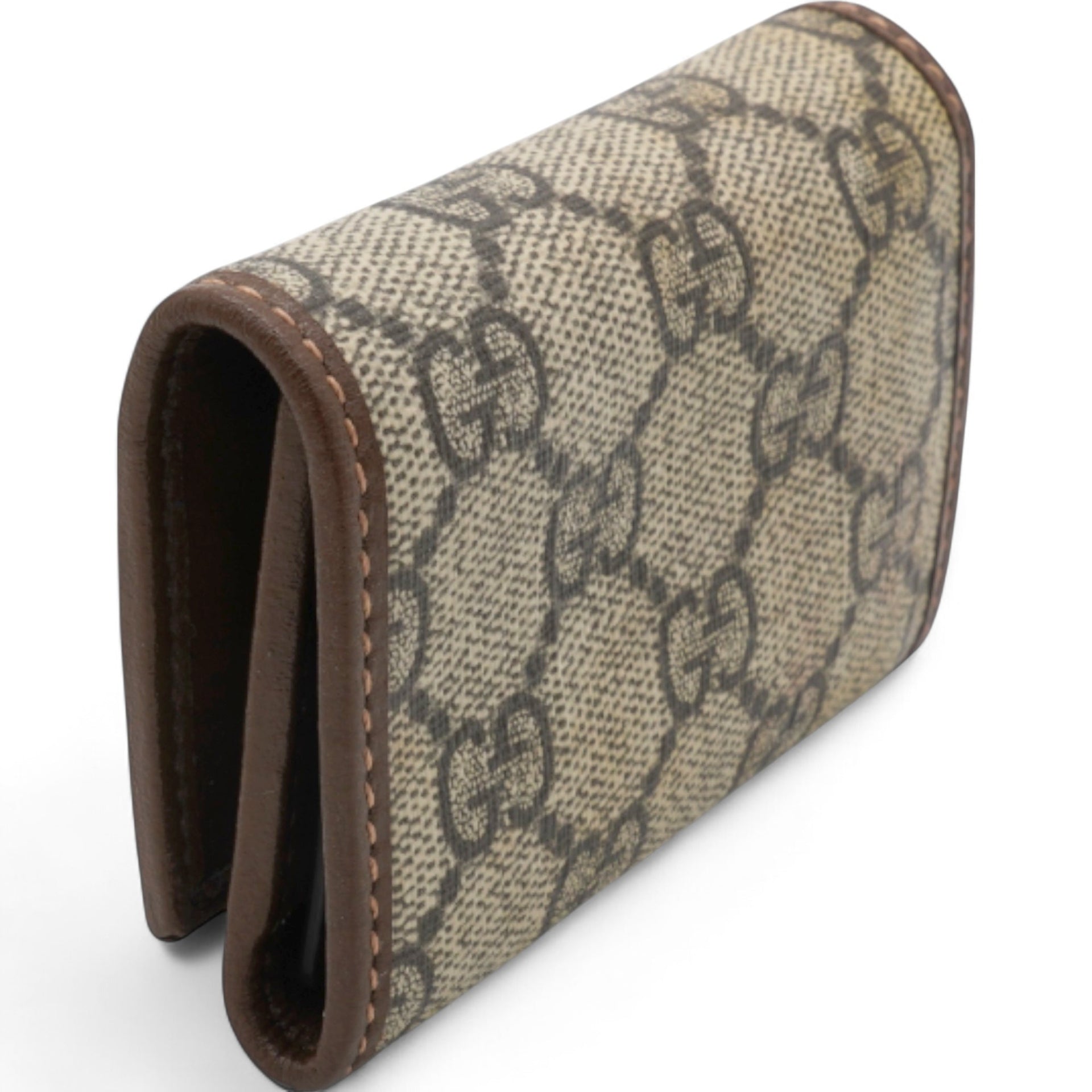 Gucci Beige/Ebony GG Supreme Canvas and Leather Horsebit Key Case 