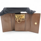 Gucci Beige/Ebony GG Supreme Canvas and Leather Horsebit Key Case 