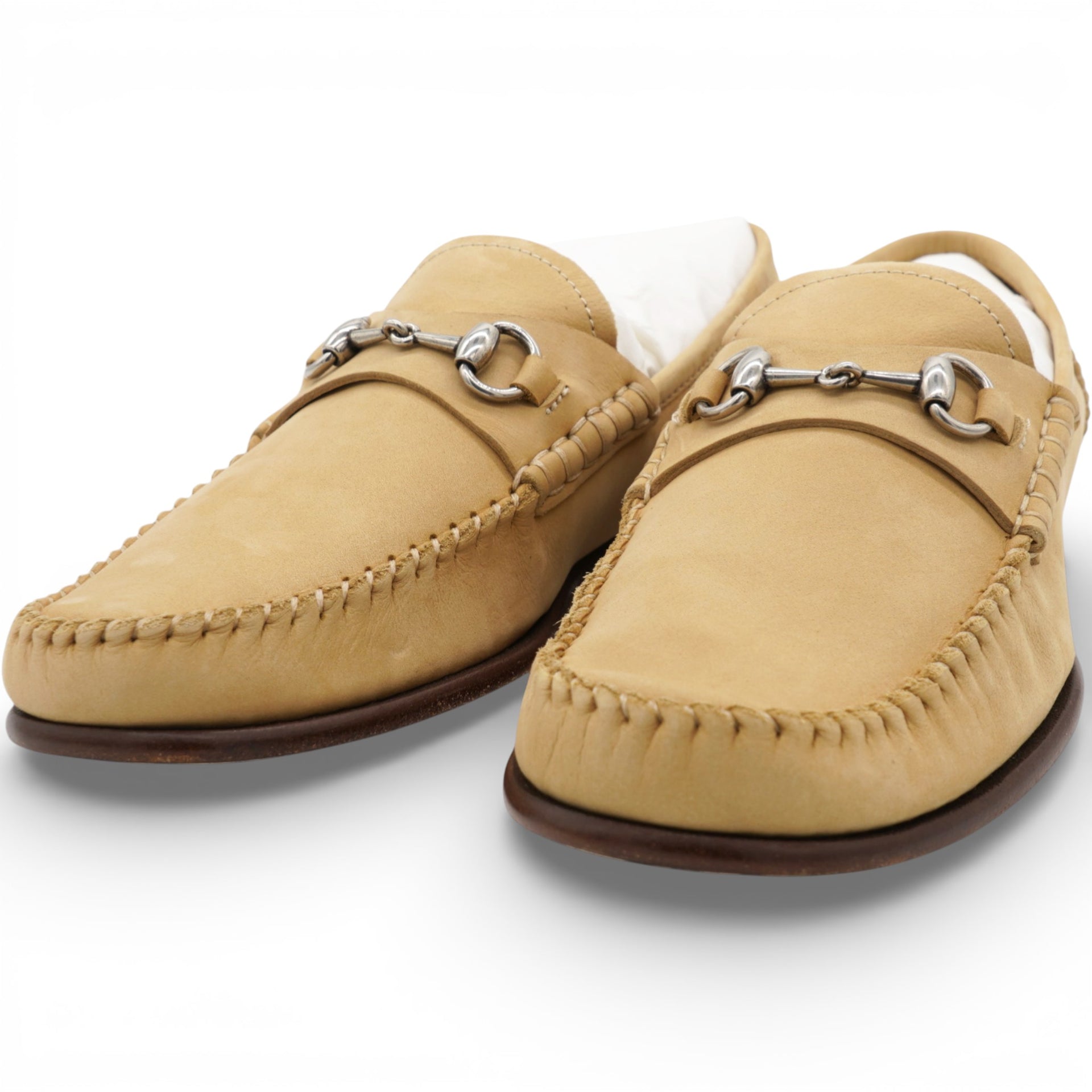 Gucci Beige Suede Loafers Size36 