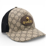 Gucci Beige Tiger GG Supreme Canvas Baseball Cap Size S/57