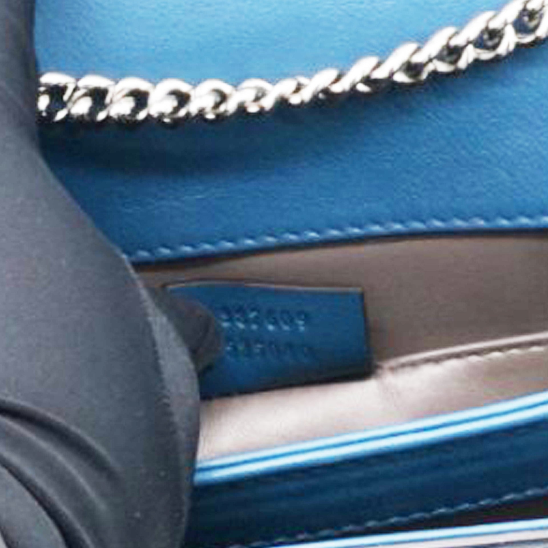 Gucci Blue Leather Small Interlocking G Shoulder Bag