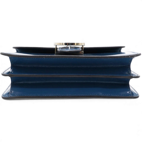 Gucci Blue Leather Small Interlocking G Shoulder Bag