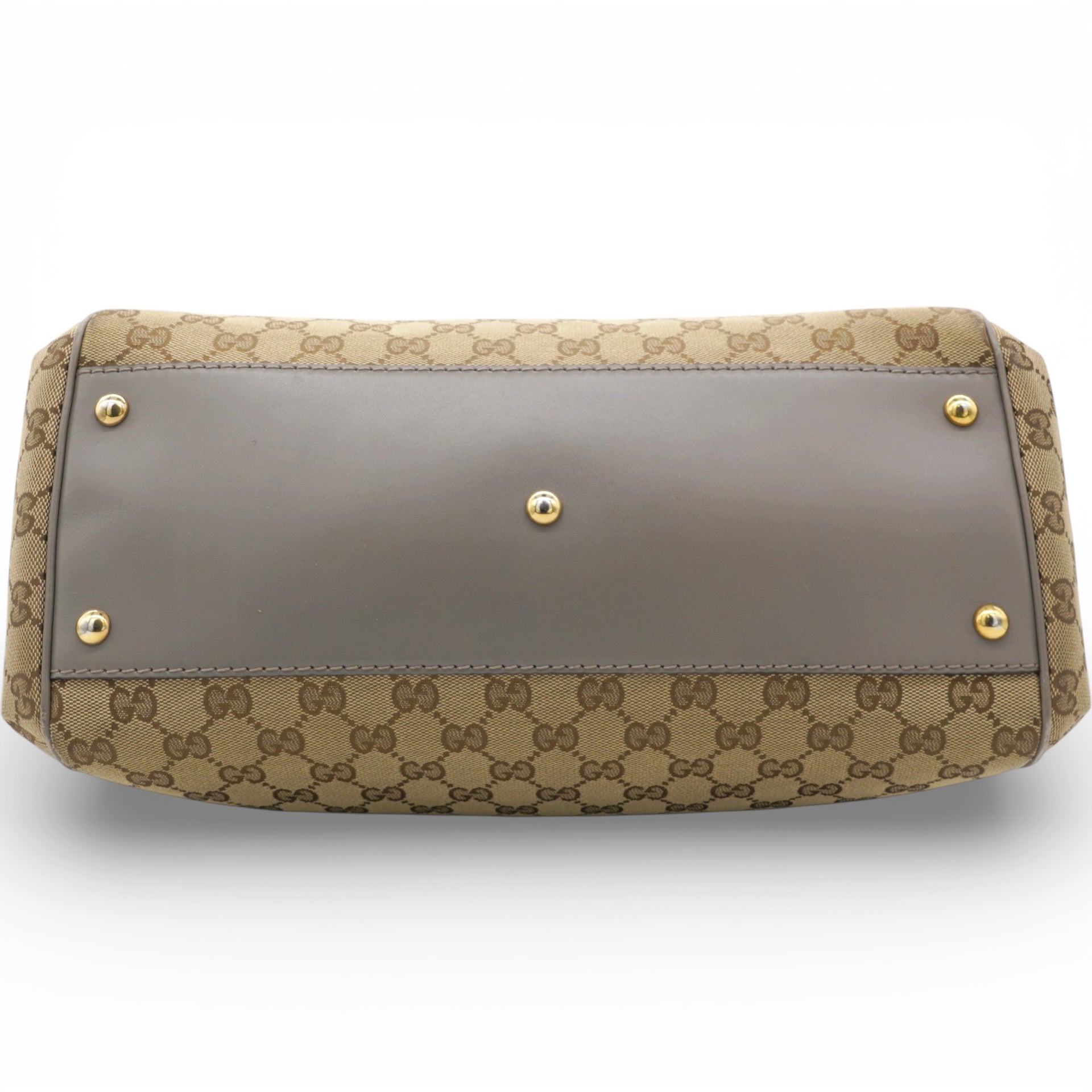 Gucci Brown/Beige GG Canvas and Leather Scarlett Interlocking G Satchel Tote 