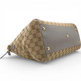 Gucci Brown/Beige GG Canvas and Leather Scarlett Interlocking G Satchel Tote 