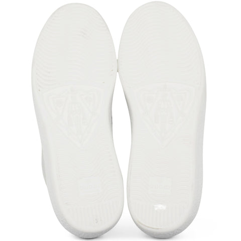 Gucci Crocodile Web Womens Ace Sneakers White Green Size39 