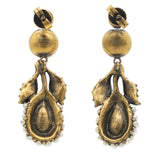 Gucci Earrings With Pearls And Green Stones