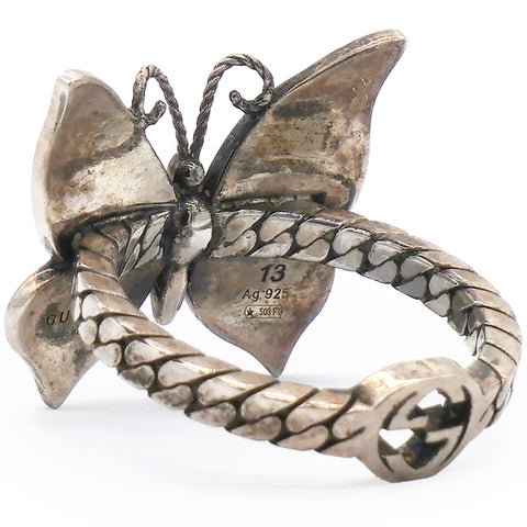 Gucci Enamel Butterfly Cocktail Ring Size53/S