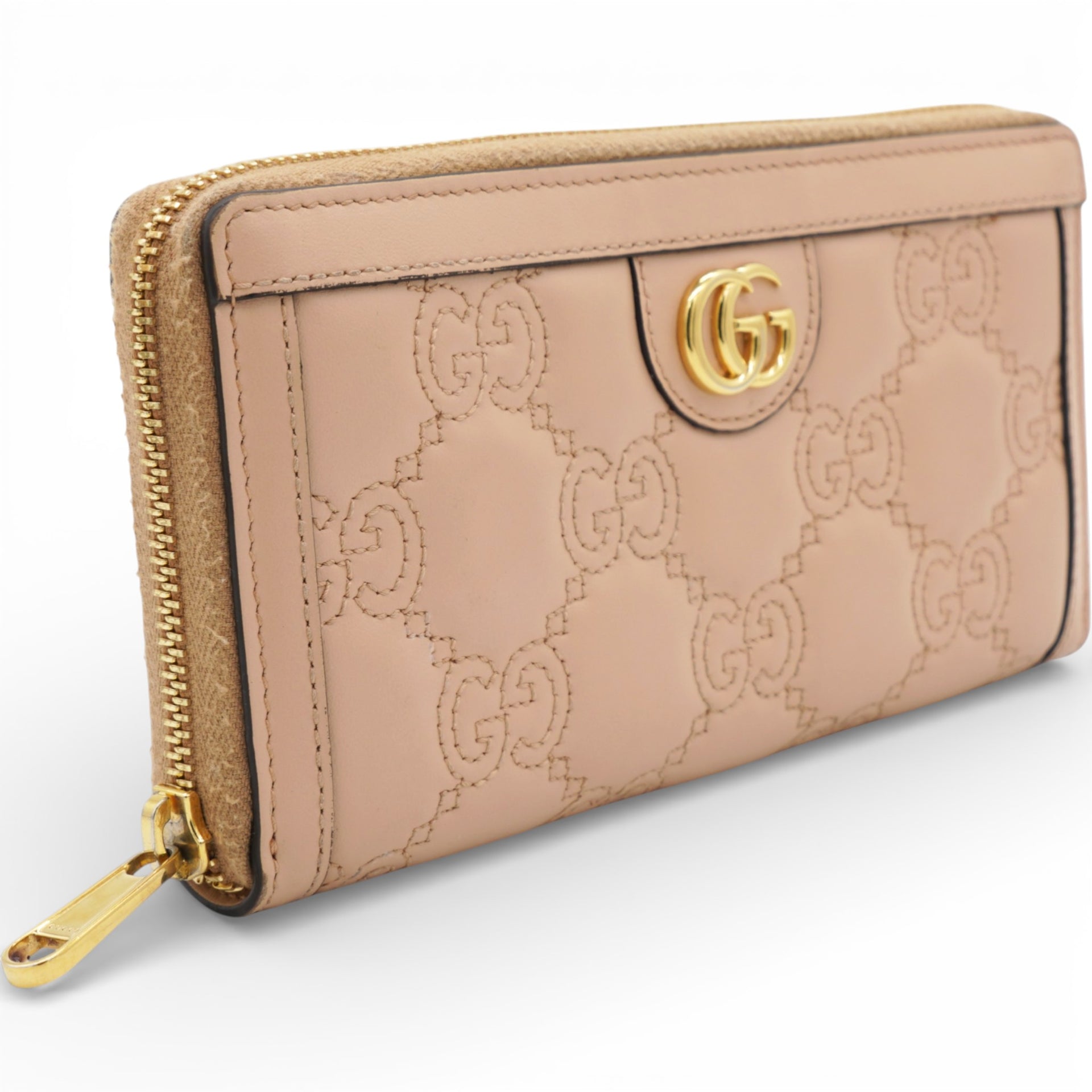 Gucci GG Matelassé Leather Wallet With Logo 