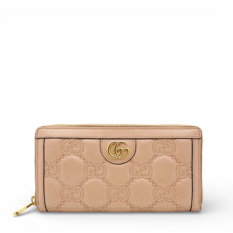 Gucci GG Matelassé Leather Wallet With Logo 