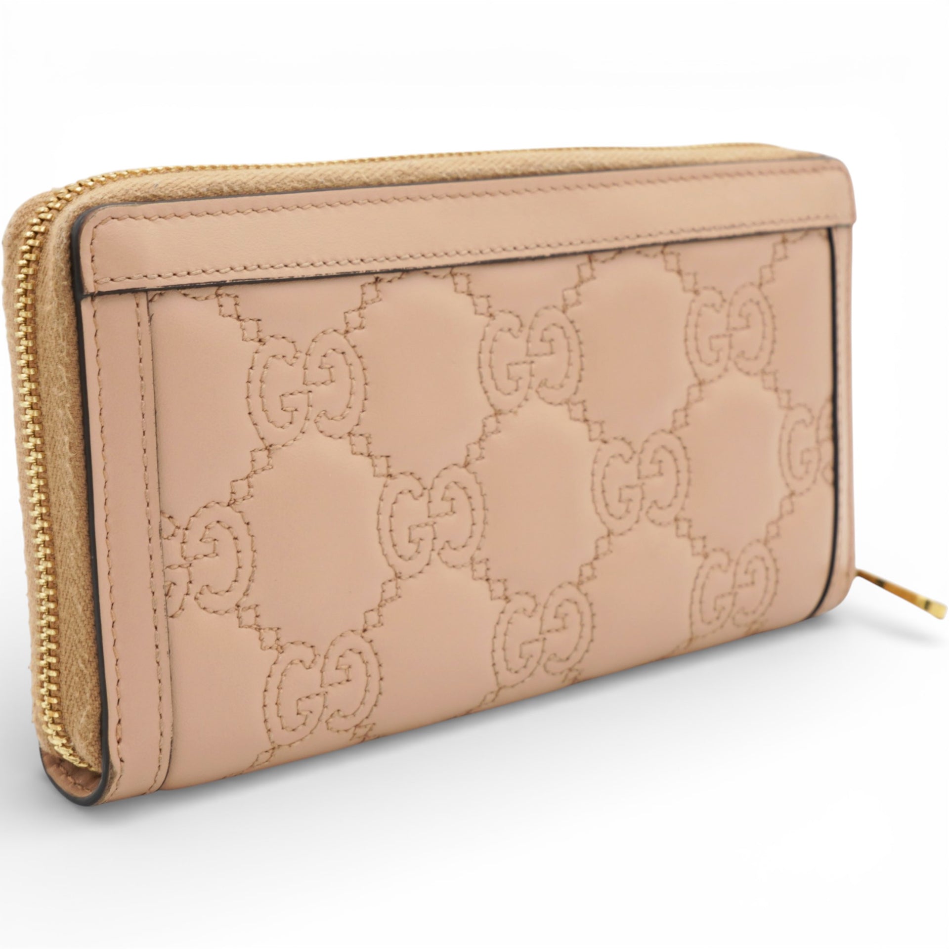 Gucci GG Matelassé Leather Wallet With Logo 