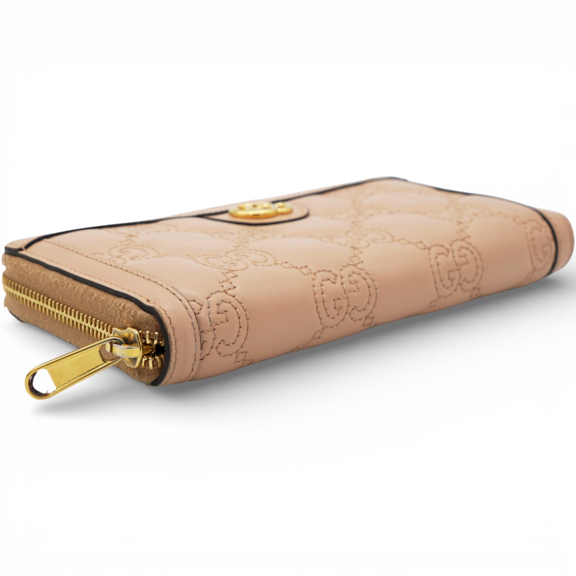 Gucci GG Matelassé Leather Wallet With Logo 