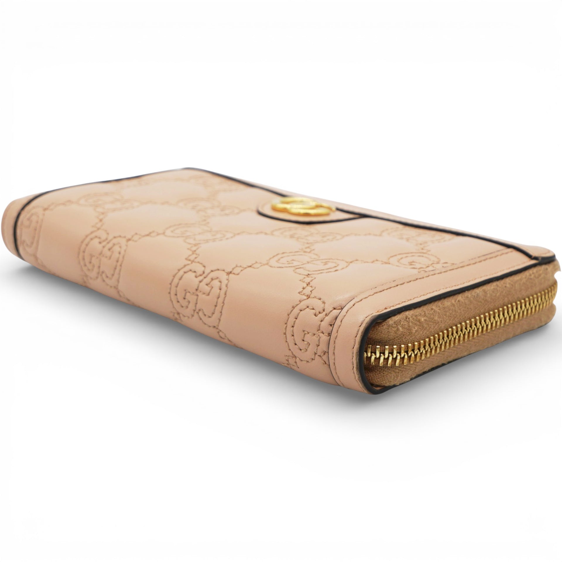 Gucci GG Matelassé Leather Wallet With Logo 