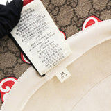 Gucci GG Supreme Monogram Apple Textured Dollar Calfskin Retro Interlocking G Fedora Pomme Bucket Hat Beige Ebony Red 